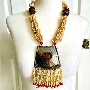 Fun Boho Oversized Beaded Necklace!!